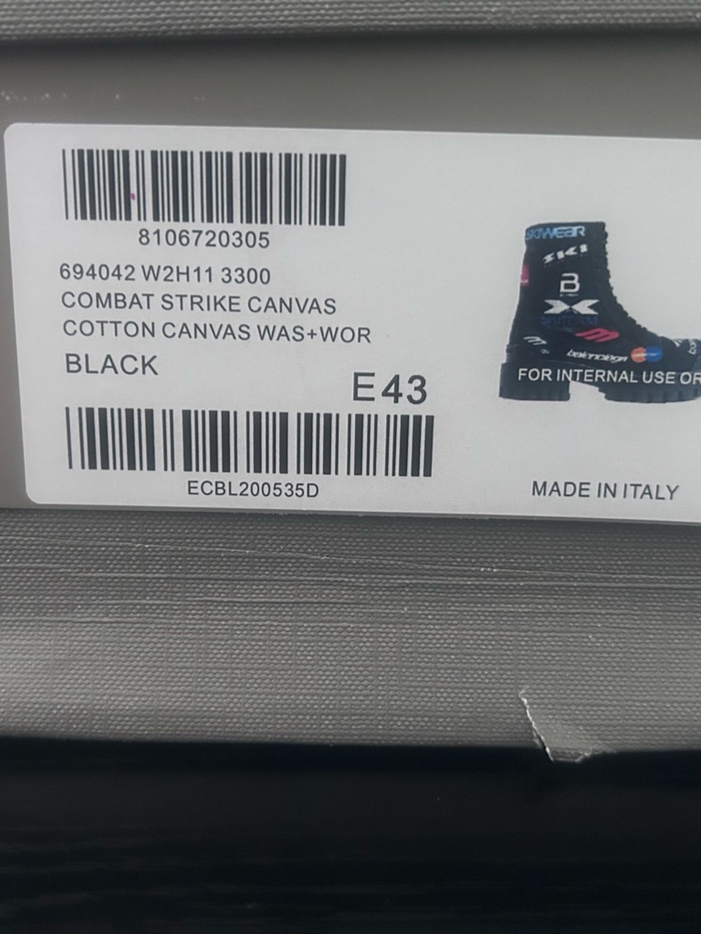 Balenciaga Black Chunky Lug Sole Boots with Subtle Pink Accent - Picture 6 of 6